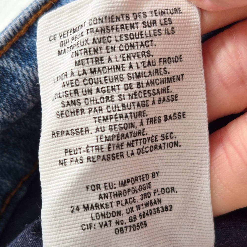AS IS* Anthro Pilcro and the Letterpress embellished boyfriend jeans womens 29 - Picture 11 of 15